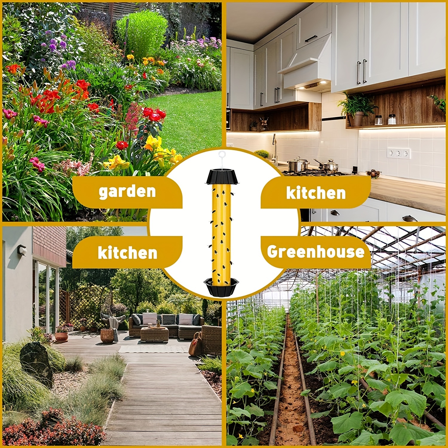 2pcs Fly Stick Sticky Fly Trap Hanging Fly Traps Outdoor Fruit Fly Traps