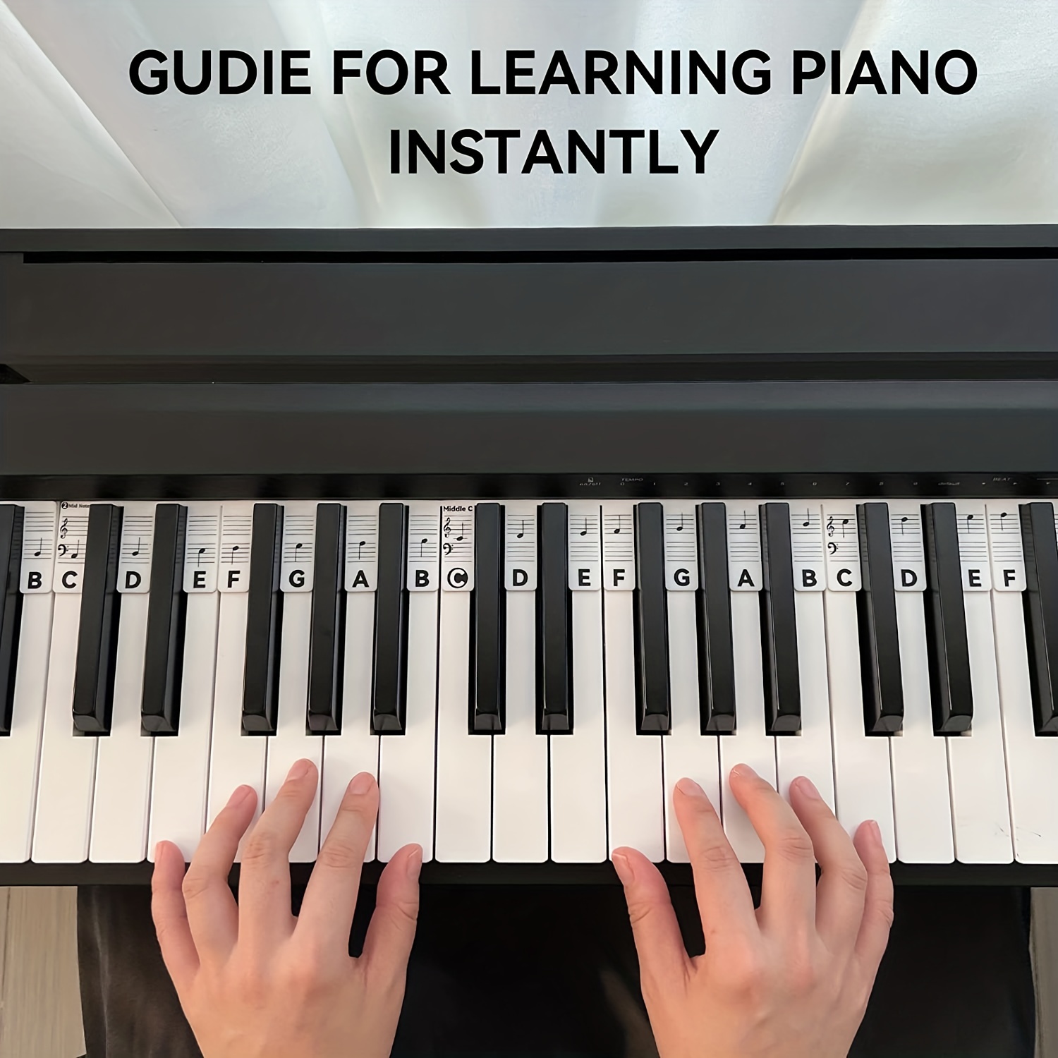 Reusable Piano Keyboard Note Labels For Beginners 88 key - Temu