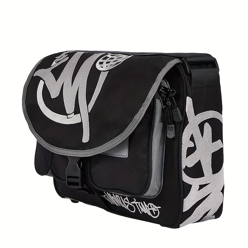 y2k men embroidery designer crossbody shoulder bag - Temu Georgia