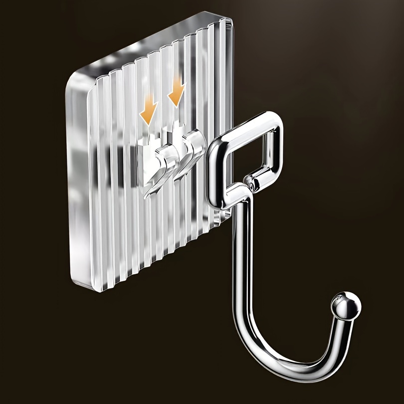 4pcs Luxury Style Adhesive Wall Hooks Punch-free Hook Hanger