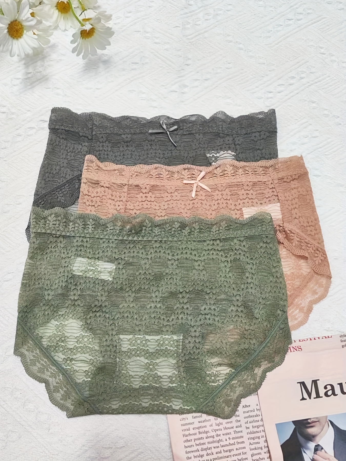 Summer Women's Lace Floral Panties Ladies Lingerie Briefs for Underwear