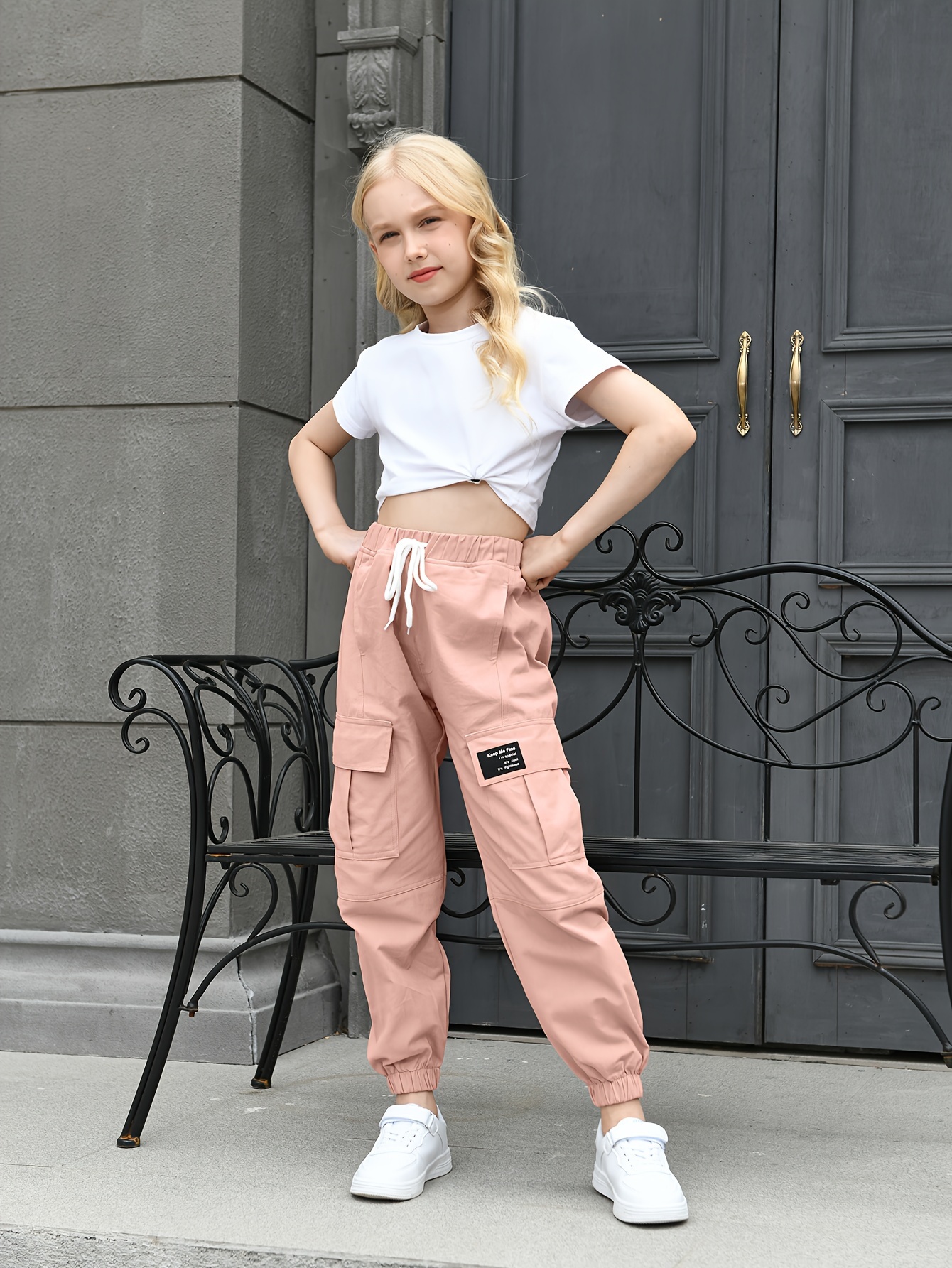 Womens Casual High Waisted Jogger Cargo Pants with Pockets, Women's Cargo  Lightweight Hiking Joggers Pants