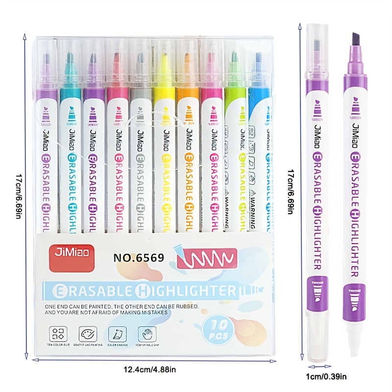 Double headed Erasable Fluorescent Pens Marking Pens Colored - Temu