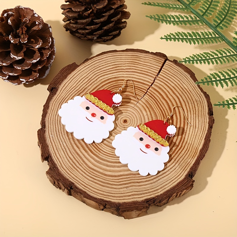 Boucles D'oreilles LED Noël - Père Noël, Renne, Sapin - Brillant Pour Fêtes - Accessoire Fun Et Festif
