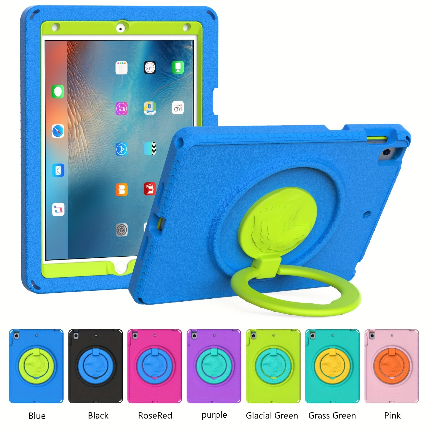 Coque iPad avec bordures couleur unie