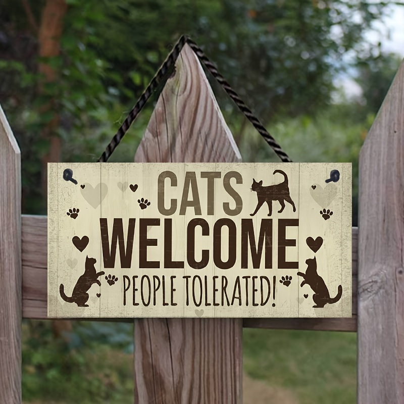 Cat Wooden Wall Hangings Hanging Temu