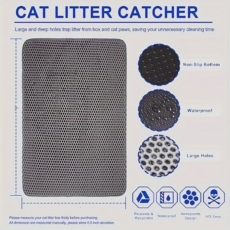 Cat Litter Mat Honeycomb Double Layer Cat Litter Box - Temu