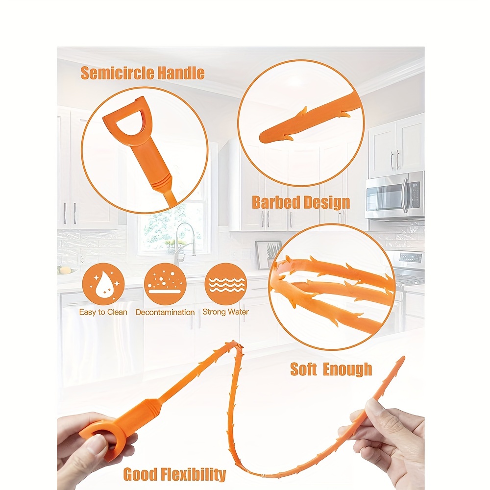 Sink Snake Drain Clog Remover Tool, Drain Cleaner Hair Clog Remover Tool,  Drain Hair Remover Plumbers Snake, Drain Cleaner Sticks, Easy And Quick  Unclog Sink Drain, Kitchen, Shower, Tub - Temu