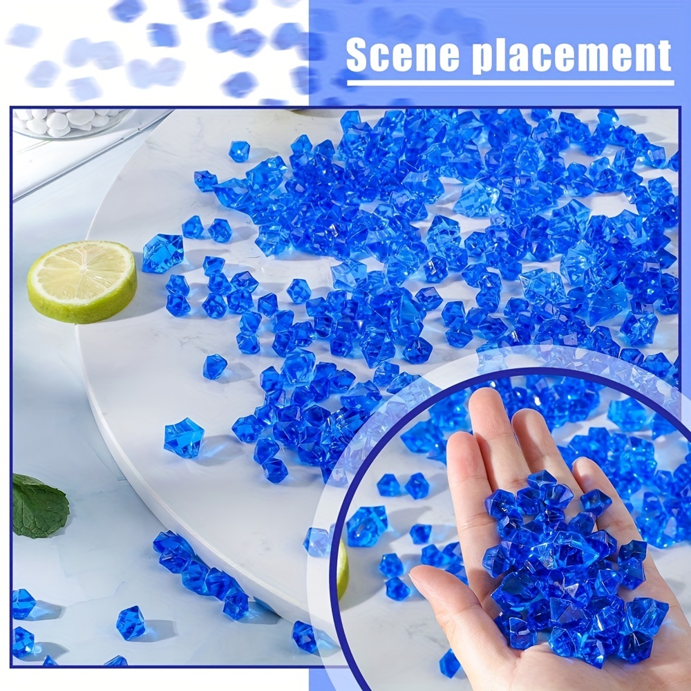 180-190pcs Premium Multicolored Fake Crushed Ice Rock Plastic Gems Jewels  Acrylic Ice Rock Crystals Treasure Fake Diamonds Plastic Ice Cubes for Kids  Toy Decoration Wedding Display Vase Fillers Crafts