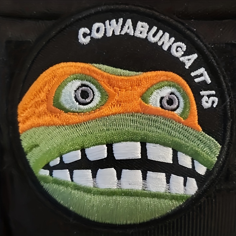  Cowabunga It is Patch, parches de moral, tácticos, divertidos,  bordados, militares, redondos, morales para mochilas del ejército, sombrero  de equipo : Deportes y Actividades al Aire Libre