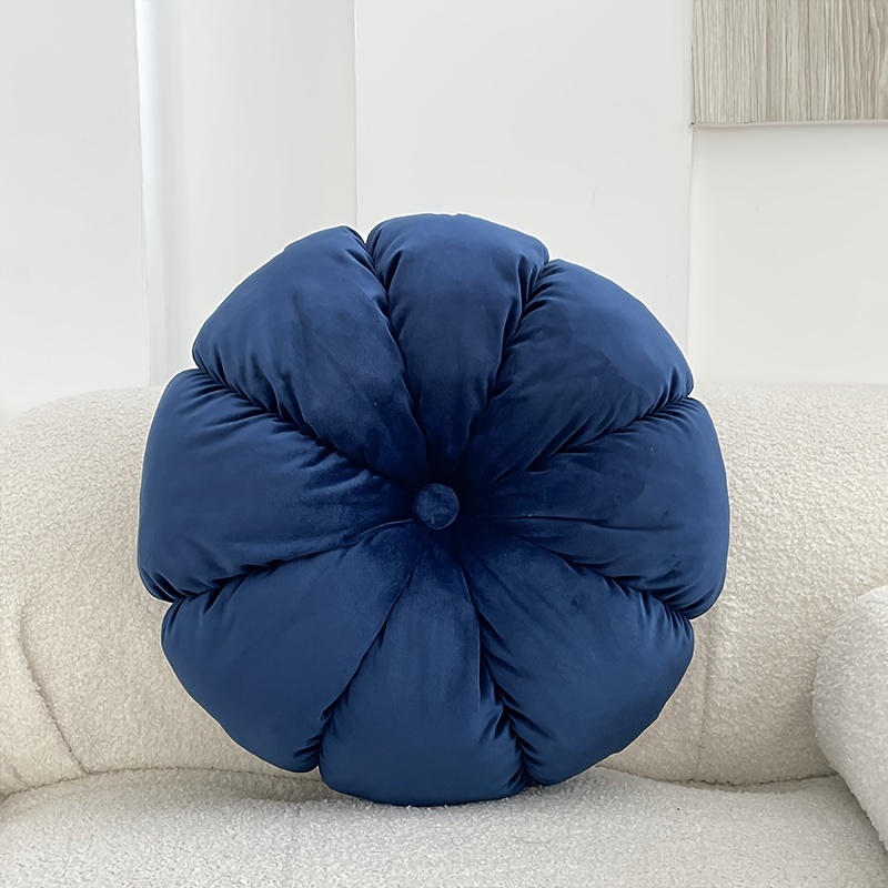 Round navy clearance pillow