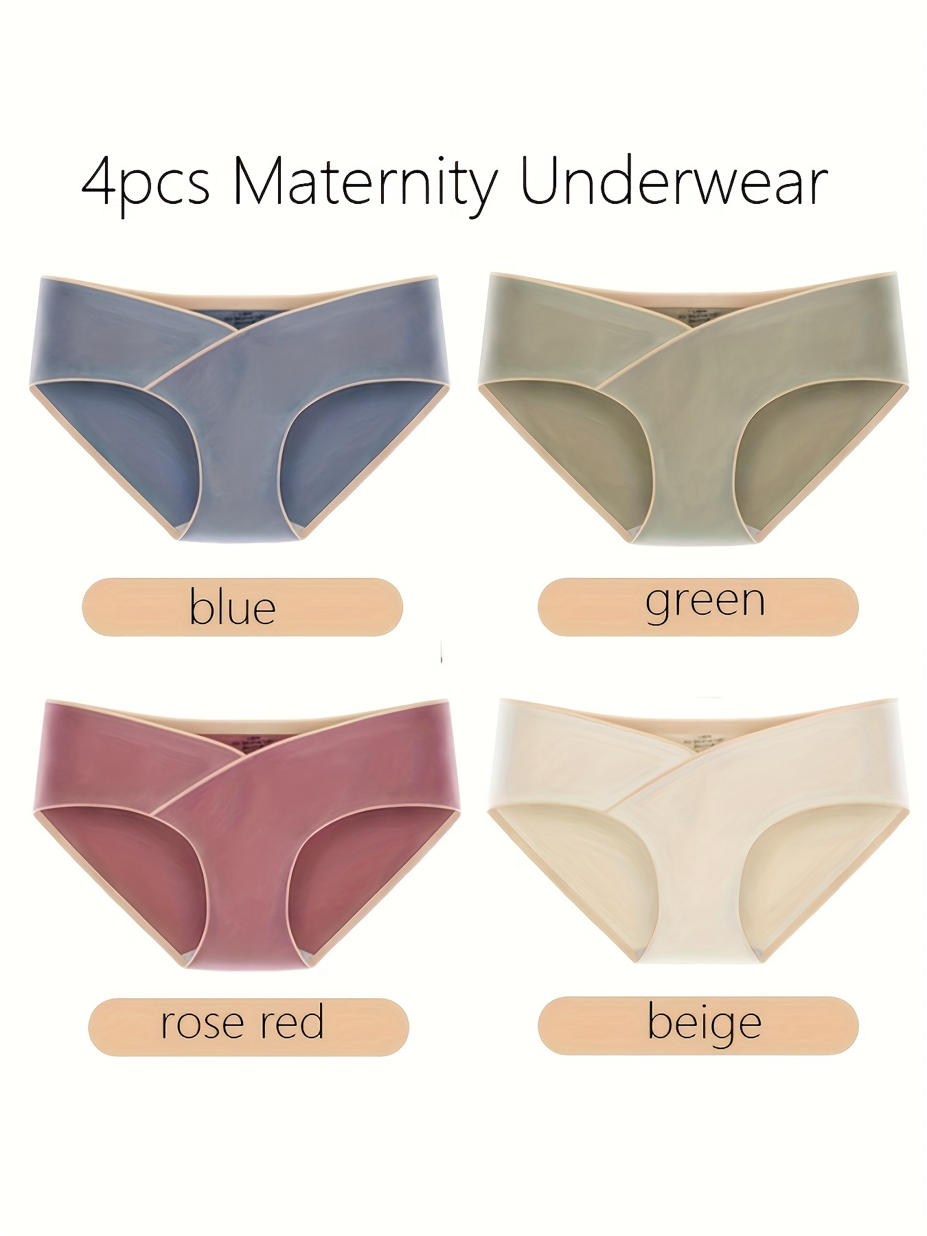 Pregnant Women's Low Waist Belly Support Underwear Pregnancy - Temu