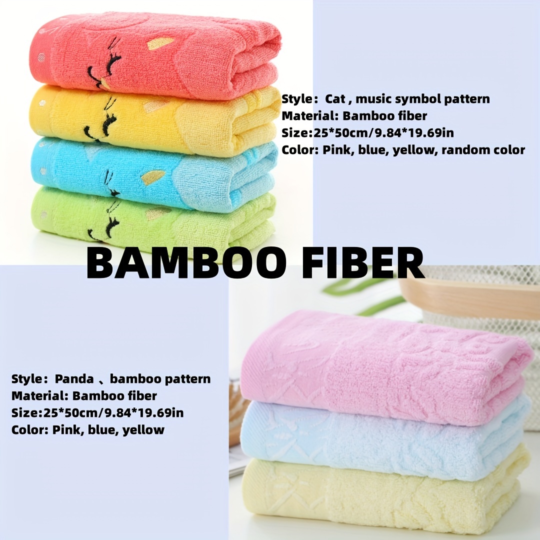 Toalla pequeña gruesa de fibra de bambú, toallitas para bebés