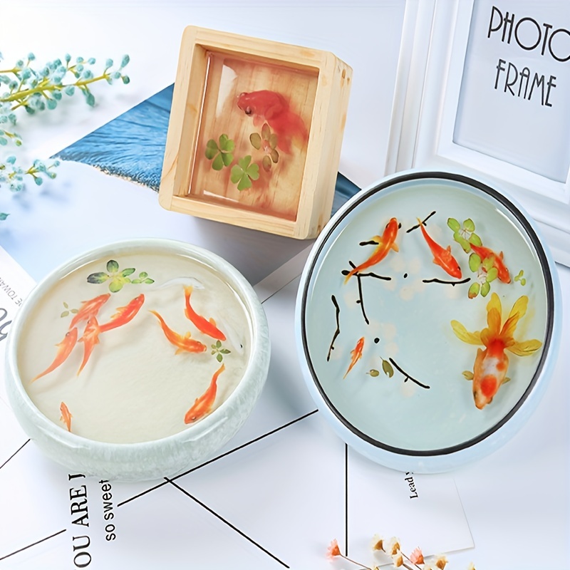 3d Goldfish Resin Stickers Set Diy Resin Painting Goldfish - Temu