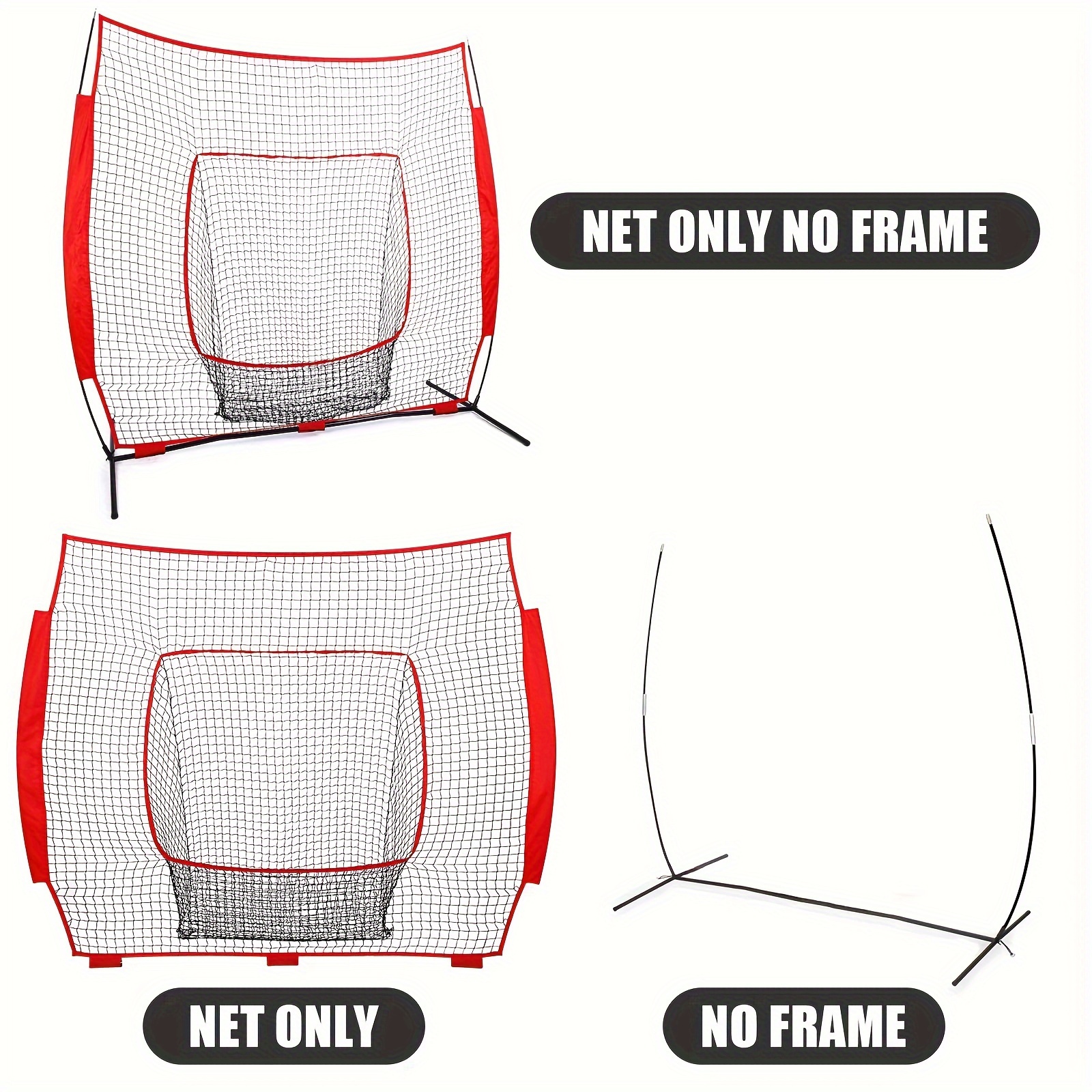 Baseball & Softball Replacement Net 7 Strand Heavy Duty Knotless Polyester