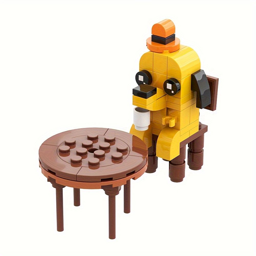 

Dog Afternoon Tea Building Blocks Set, Leisure Time Decorative Toy, Gift For Friends