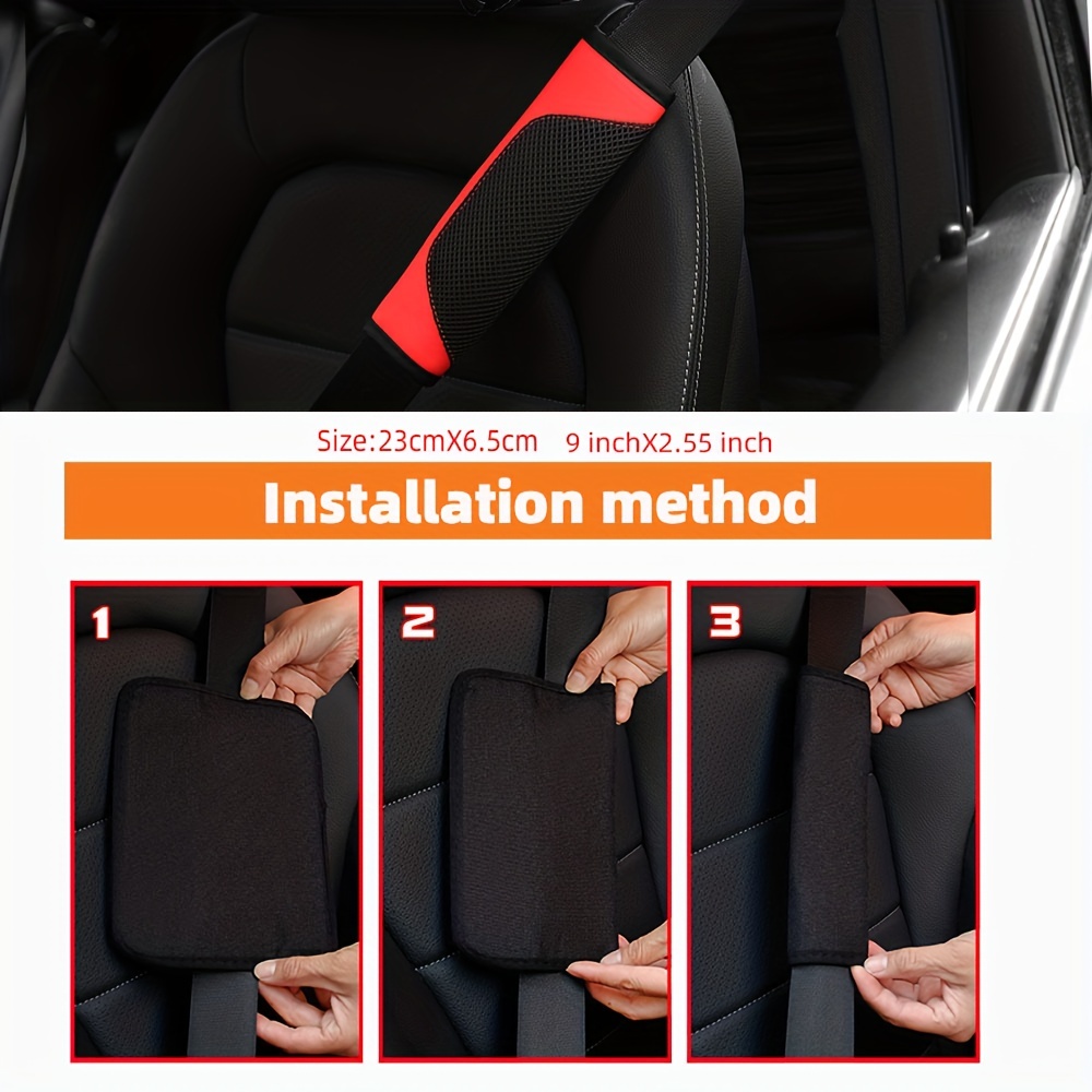 Housse de ceinture de sécurité de voiture en cuir PU ceinture de