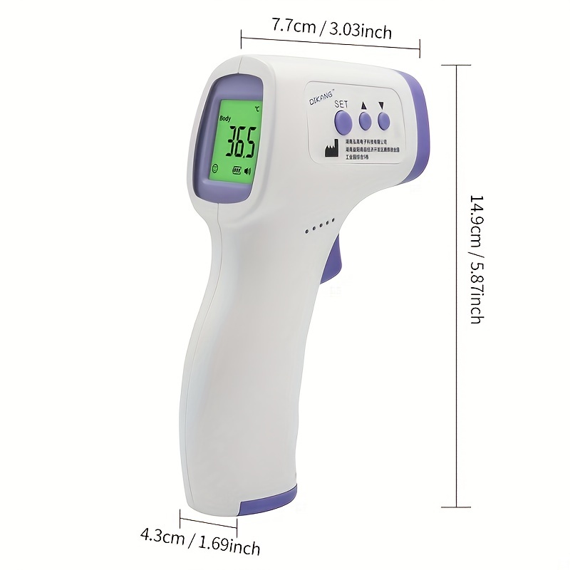 Termómetro infrarrojo, termómetro médico digital sin contacto con lectura  precisa y alarma de alta temperatura