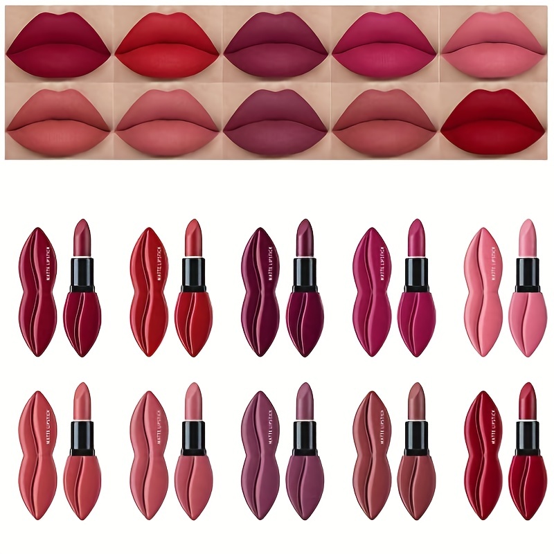 Matte Velvet Gloss 10 Colors Long Lasting Moisturizing Waterproof Gift For Women