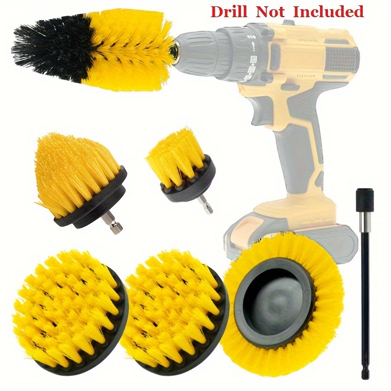 Electric Drill Brushes, Drill Brush Set: Power Scrub Away Grime And Dirt  From Floors, Tubs, Showers, Tiles, And More! - Temu