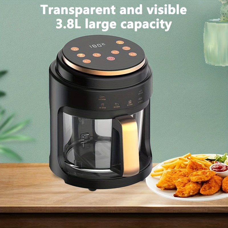 1pc 7.3 Quart Air Fryer Oven, 2.11gal Large Capacity, Multifunctional  Electric Air Fryer With Temperature Control, Reliable Mechanical Knob,  Glass Lid