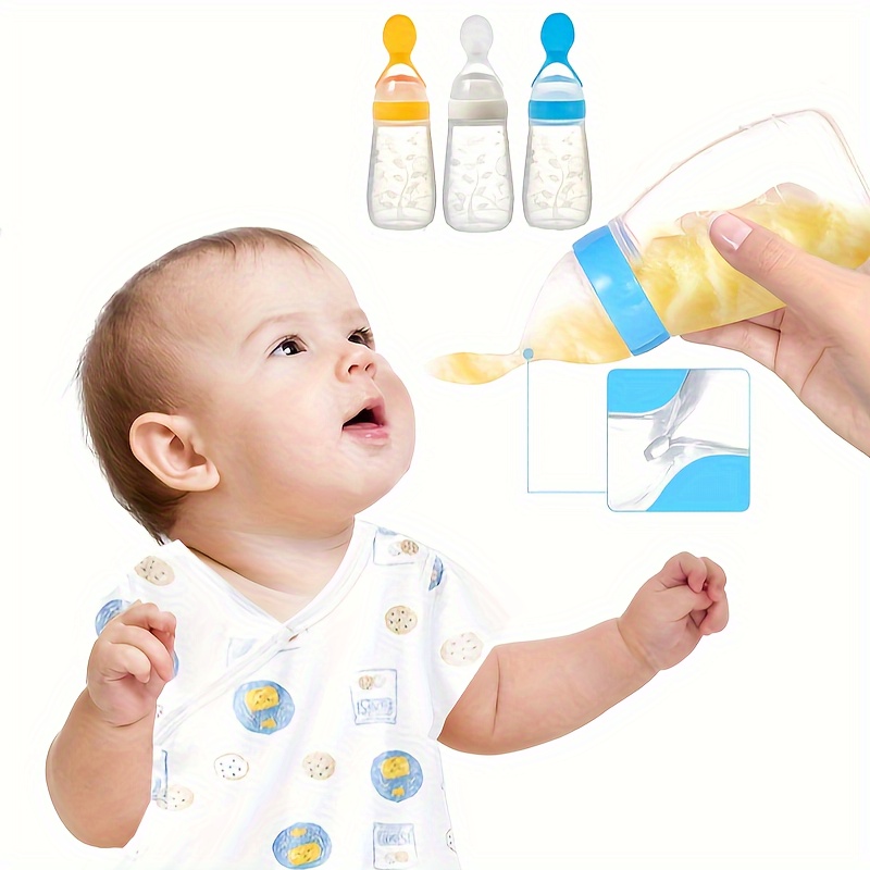 PAQUET DE 2) Cuillère De Distribution D'Aliments Pour Bébés En Silicone