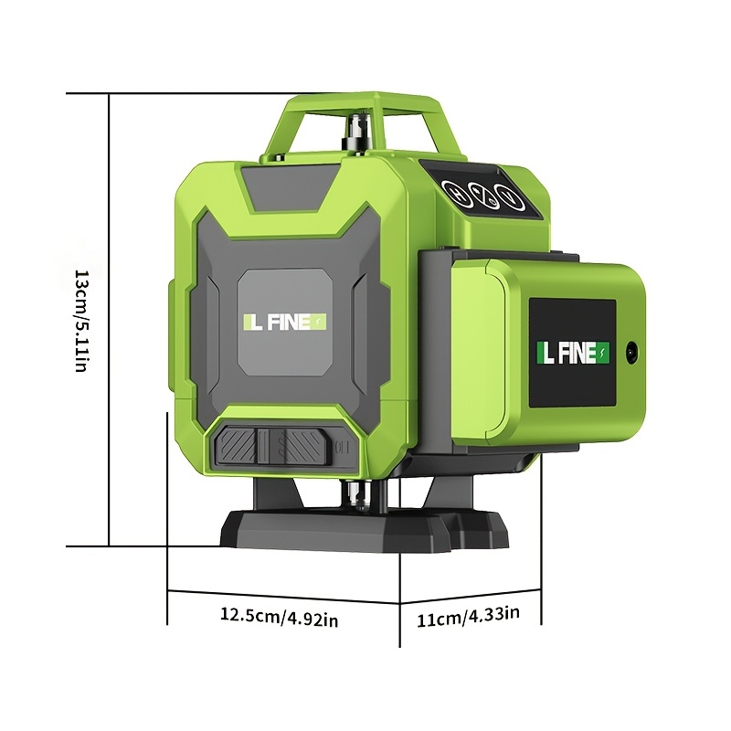 Wliona-Niveau laser professionnel vert 12 et 16 lignes, avec télécommande,  mode impulsion, pour plafond et sol