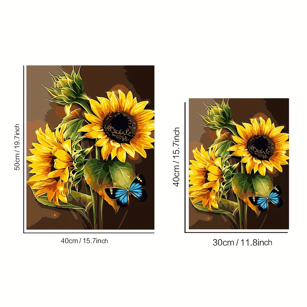 Paint By Numbers For Adults Sunflower Diy Digital Oil - Temu