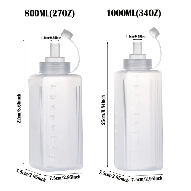 High Capacity Plastic Sauce Bottle Transparent Jam Squeeze - Temu
