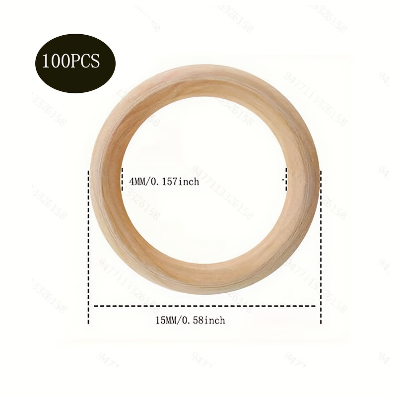 Round Wooden Rings For Home Decors Diy Wood Craft Decorative - Temu