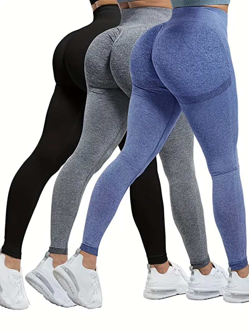 Seamless Solid Color Butt Lifting Workout Fitness Pants High - Temu