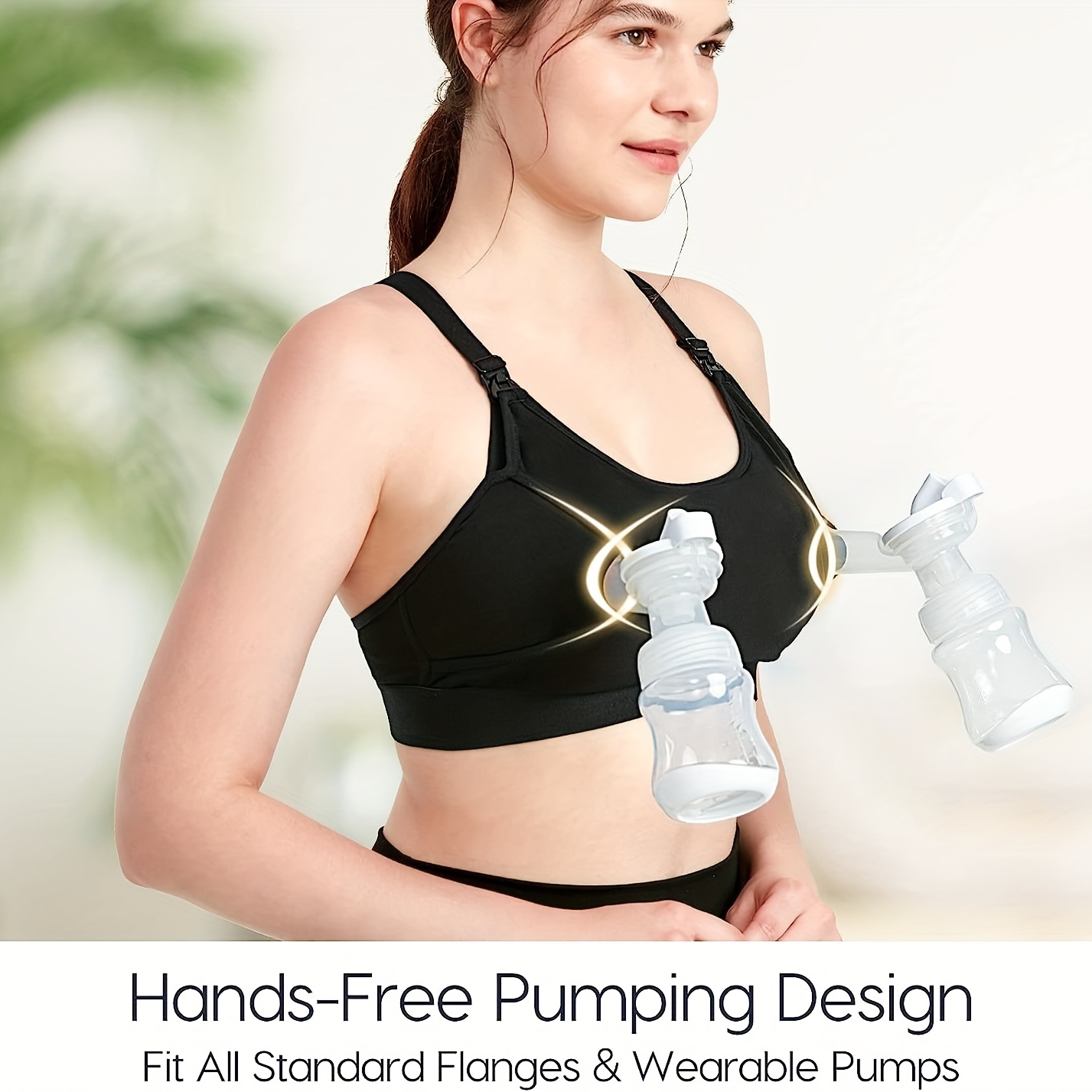 Brassière de pompage mains libres, soutien-gorge réglable pour tenir la  pompe à sein et allaiter