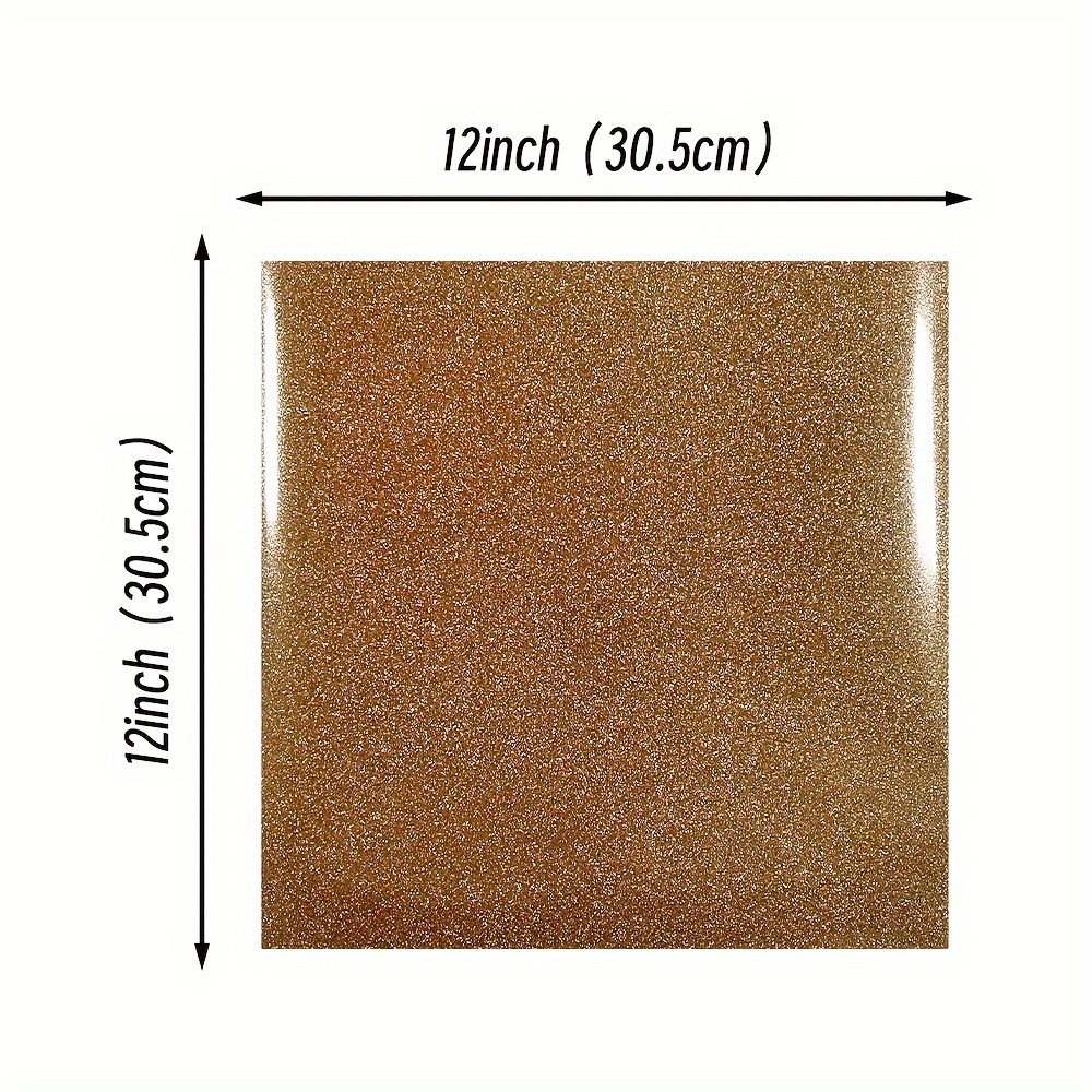 1pc X 12''x12'' Dark Gold Glitter Htv Vinyl - For Christmas