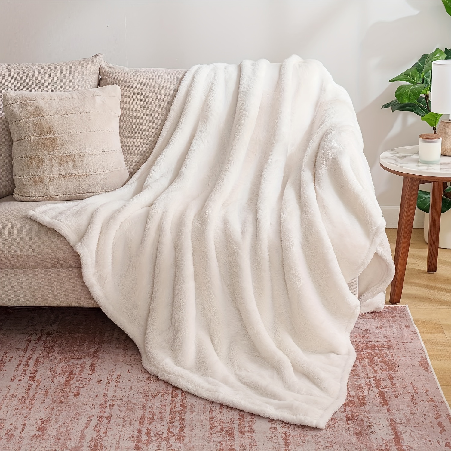 Cozy Soft Throw Blanket Sofa Couch Chair Bed Decor Fuzzy Temu