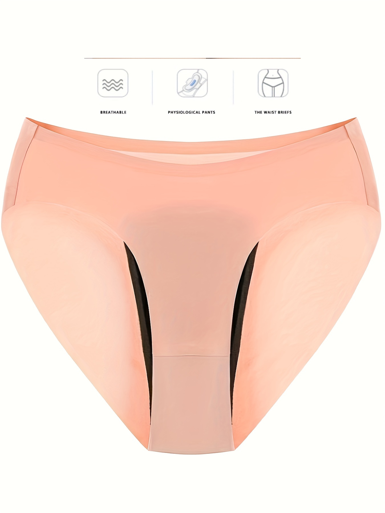Seamless Solid Panties Comfy Breathable Anti leak Stretch - Temu