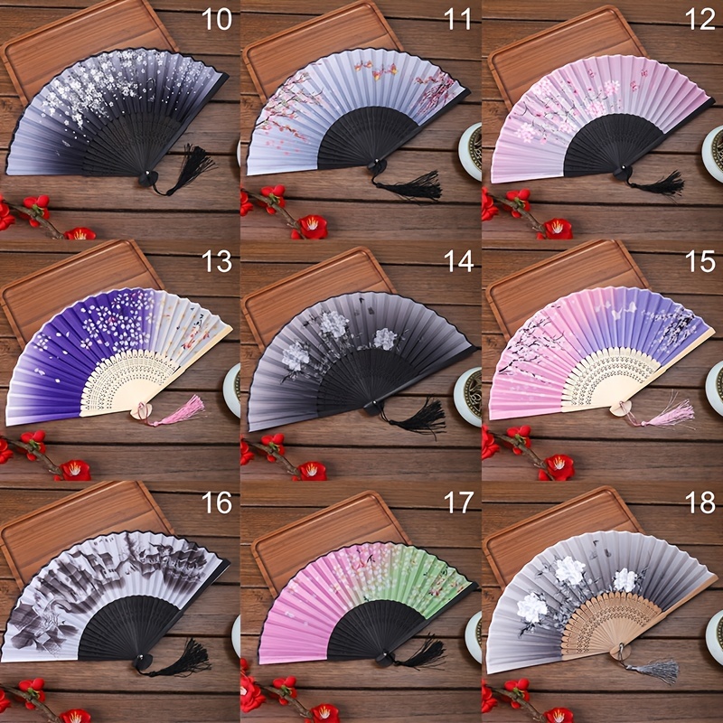 Vintage Flower Fan Summer Folding Fan