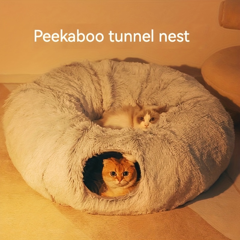 

Cat Nest Winter Warm Cat Tunnel Bed, 4 Seasons Universal Cat Bed, Detachable And Washable Cat House
