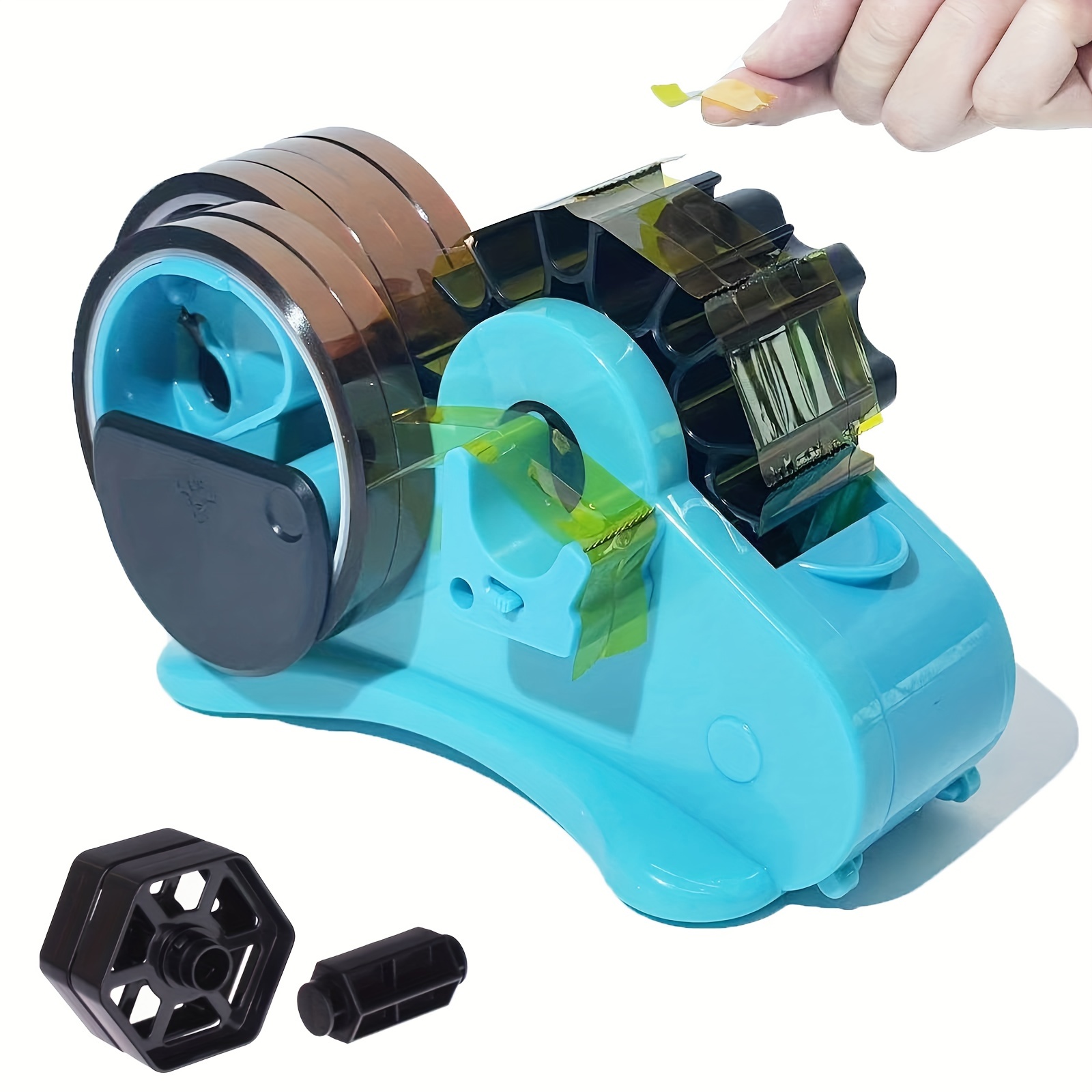 Multiple Roll Cut Heat Tape Dispenser Sublimation for Heat Transfer Tape,Tape Dispenser with 1 inch and 3 inch Core Blue, Size: 35