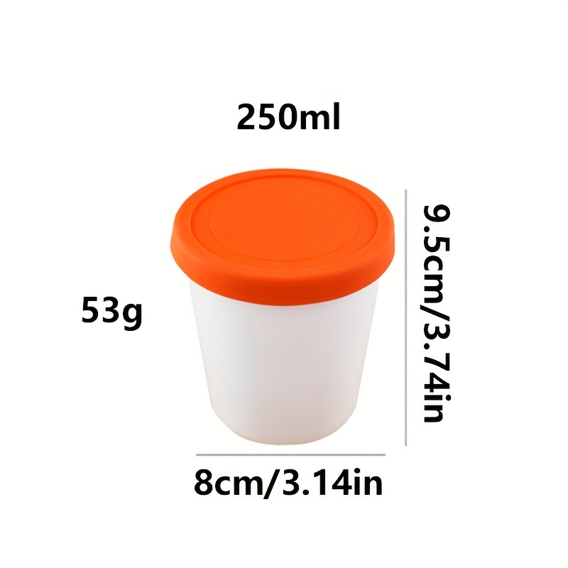 Ice Cream Pint Containers With Silicone Lids Freezer Storage Tubs For  Homemade I