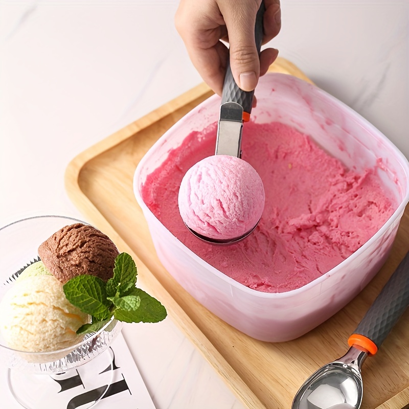 Kitchen Accessories Ice Cream Scoop 3 Size Stainless Steel Spring Handle  Watermelon fruit ice cream Ball