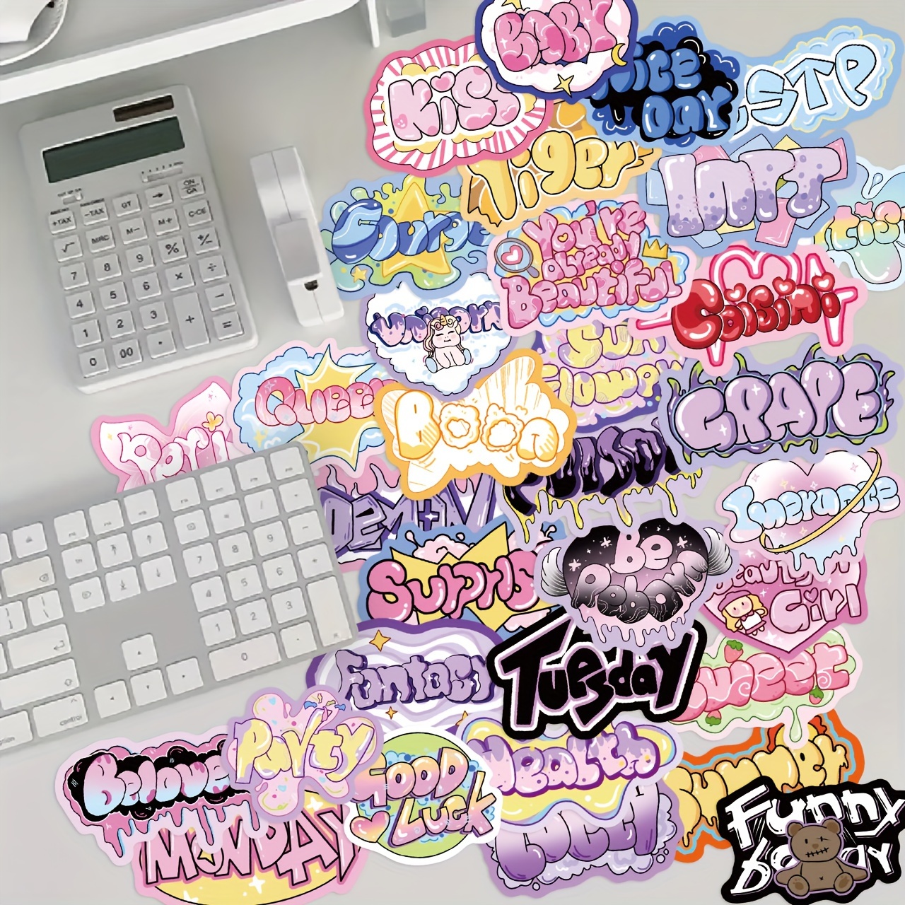 50PCS Y2k Love 90s Aesthetic Stickers Classic Vintage DIY Notebook Luggage  Motorcycle Laptop Refrigerator Graffiti Decals