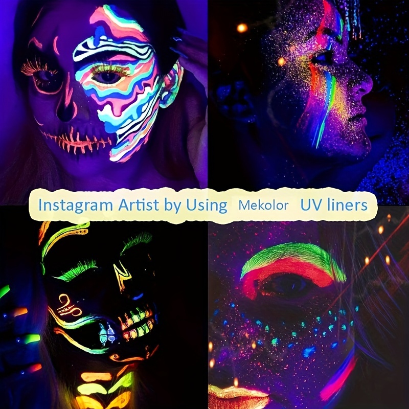 Neon UV Split Cake Face Eyes and Body Pallette Paint Face Paint