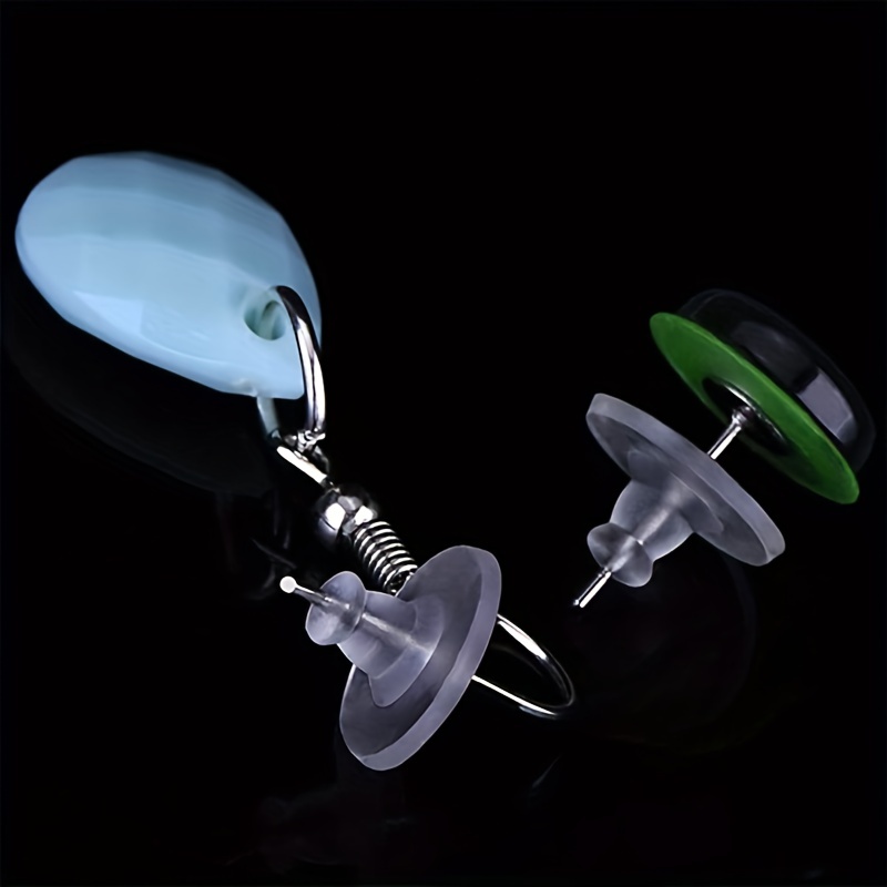 Anti slip Silicone Earring Backs Transparent Rubber Ear - Temu