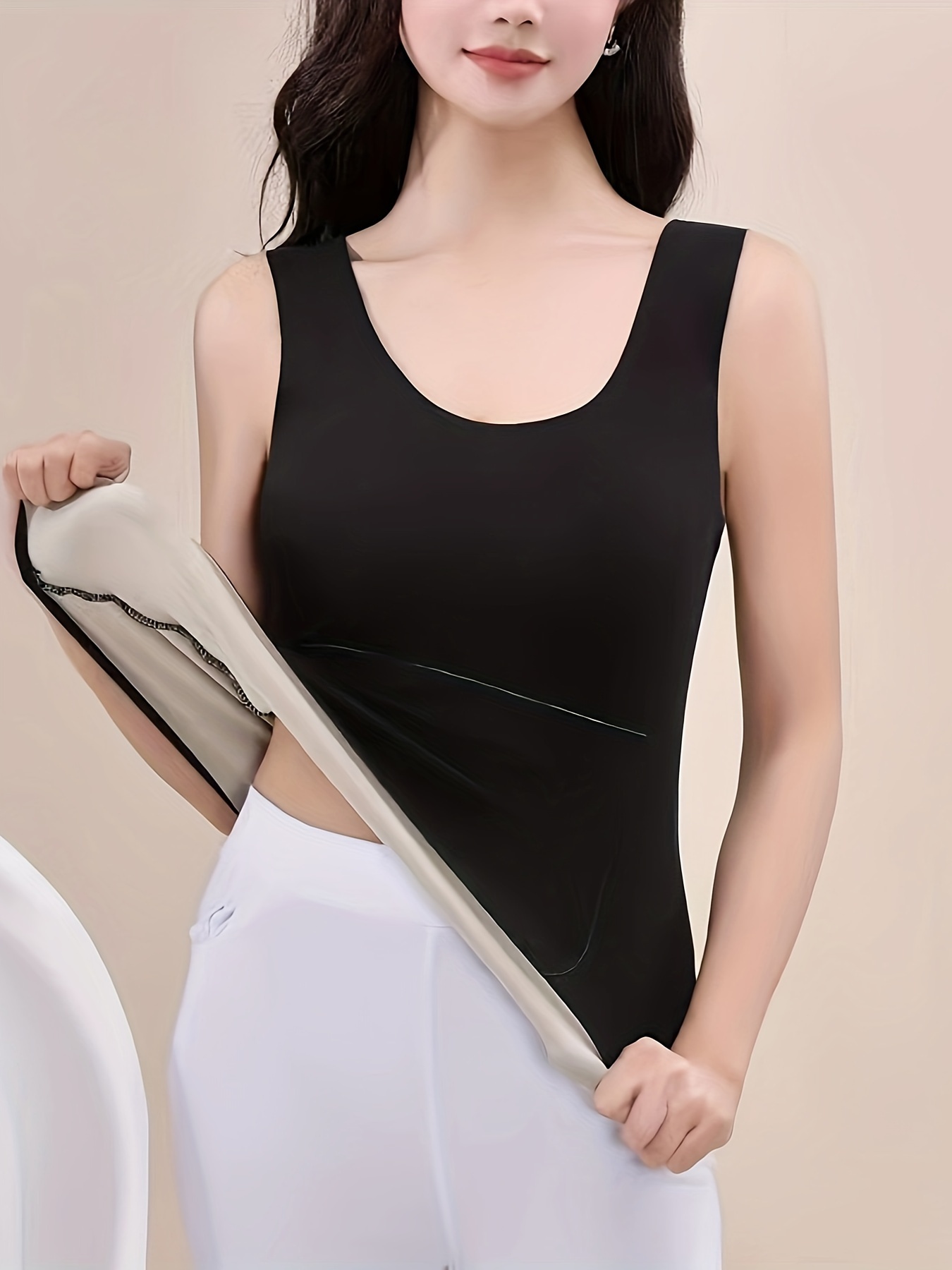 Seamless Thermal Underwear Soft Comfortable Sleeveless Top - Temu