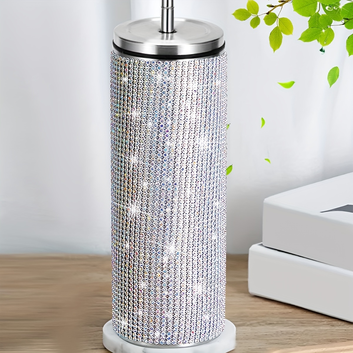 Shiny Glitter Tumbler With Lid And Straw Stainless - Temu