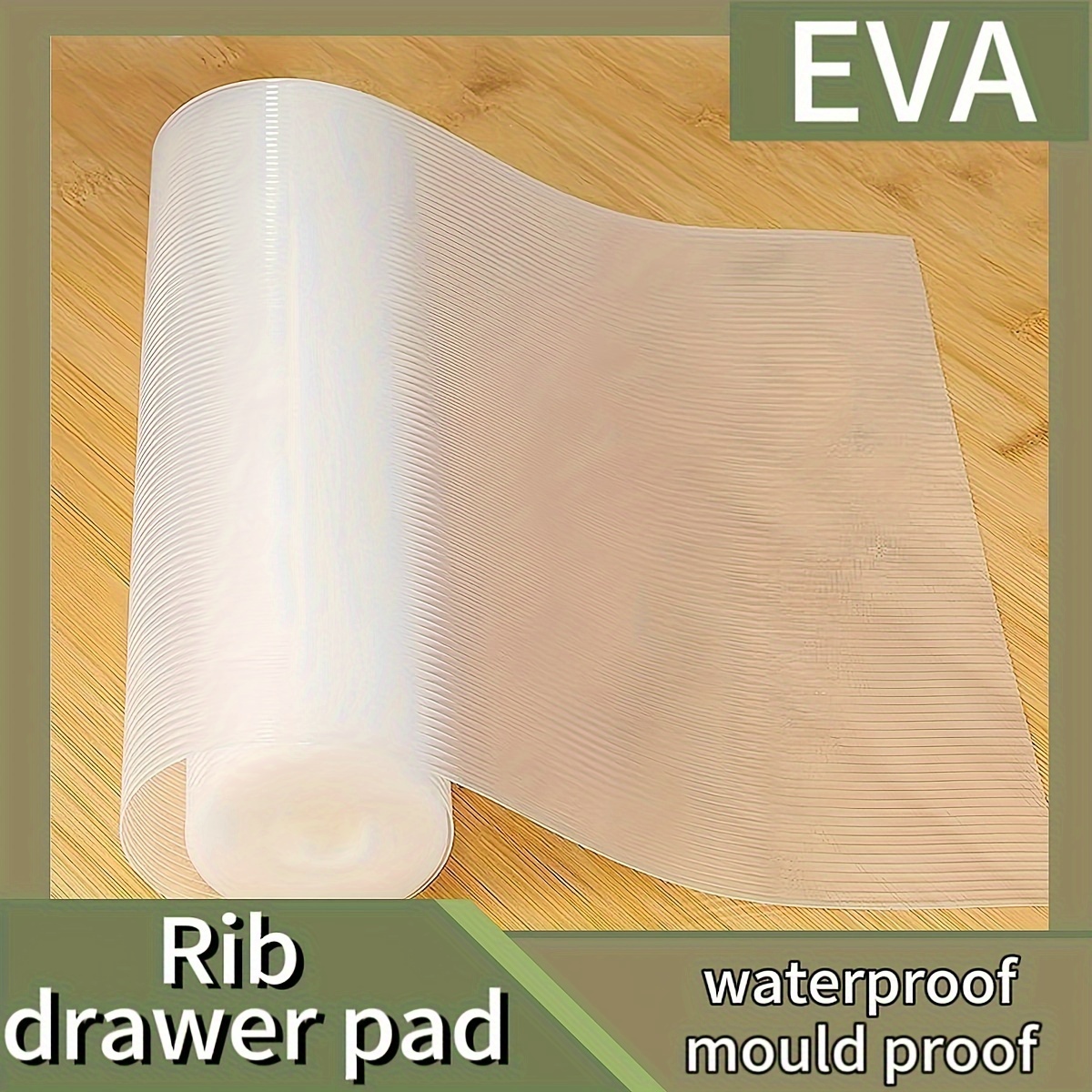 Non-Slip & Non-Adhesive Plastic Ribbed Shelf Drawer Liner