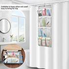 1pc mesh shower organizer hanging caddy quick dry bathroom storage for toiletry accessories with rotating hanger