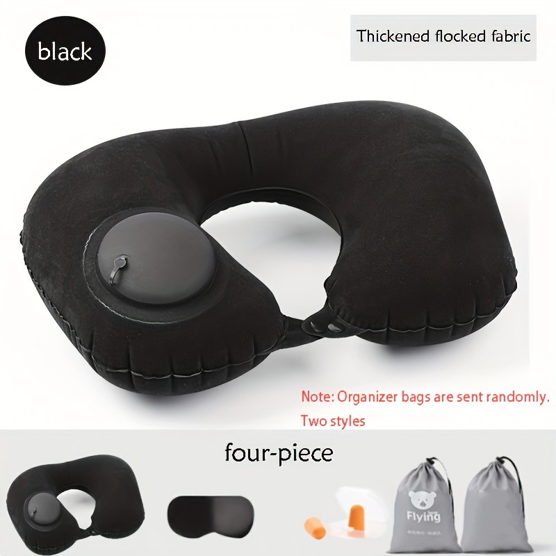 Nflatable Travel Pillow ,Portable Head Neck Rest Inflatable Pillow From,Airplane  Pillow,Inflatable Neck Air Pillow For Sleeping Support Head, Neck And Lumbar  For Airplane, Car, RV,Trains,Office Napping,Camping, For Super Bowl,  Foldable In Bag