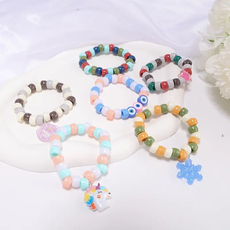 Cridoz Bead Bracelet Making Kit with Pony Beads Polymer Fruit Clay Beads  Smile Face Charm/ Letter Beads for Friendship Bracelets and Jewelry Making  850