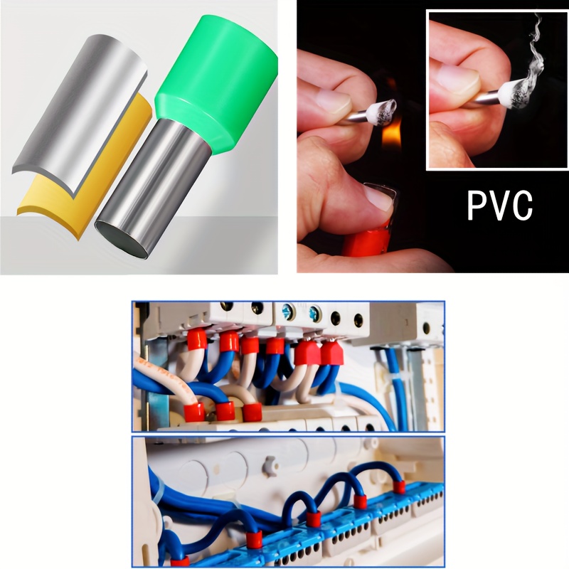 Bornes à Sertir Pré-isolées Bornes à Sertir électriques Connecteur De Borne  à Sertir De Fil 100 Pièces Bornes à Sertir à Anneau Pré-isolées Connecteur  De Fil En Cuivre